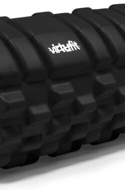 VirtuFit Foam Roller – Grid Massage Roller – 33 cm – Zwart – Foamrol – Foamroller
