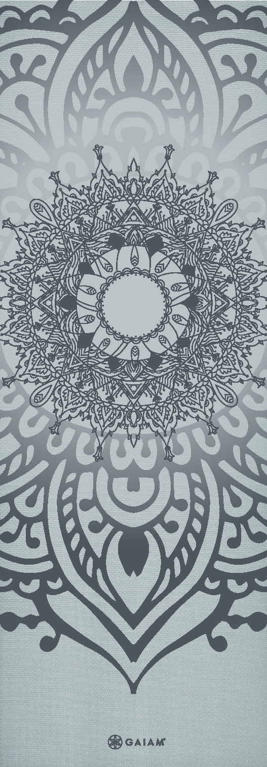 Gaiam Yoga Mat - Sustained Grey Sundial Layers - 5 mm