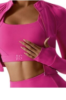 June Spring – Sport Top – Roze Sporttop – Vocht afvoerend – Flexibel – Comfortabel – Deze sporttop met ingebouwde ondersteuning is gemaakt van hoogwaardige kwaliteit – Kleur Roze – Maat M