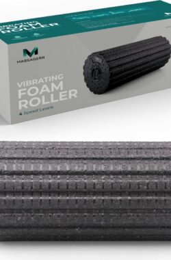 Massagerr® Vibrerende Foam Roller – Incl. Stressbal – 4 Tril Niveaus – Massage Roller – Foamroller – Massage Apparaat