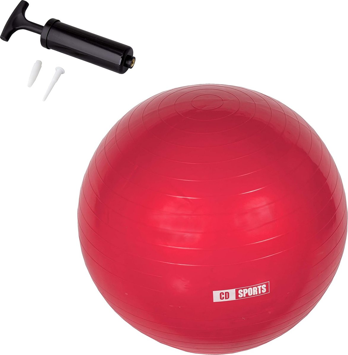 Pilatesbal 55 cm diameter, zwangerschapsbal, fitbal, inclusief opblaasapparaat, grote bal voor yoga, gymnastiek, fitness