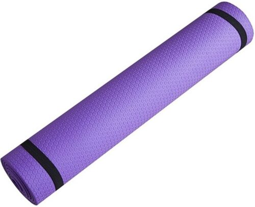 Team Bicep Yoga Mat - Paars - 3mm - Antislip Fitness Mat voor Yoga - Incl. Straps voor opslag en transport