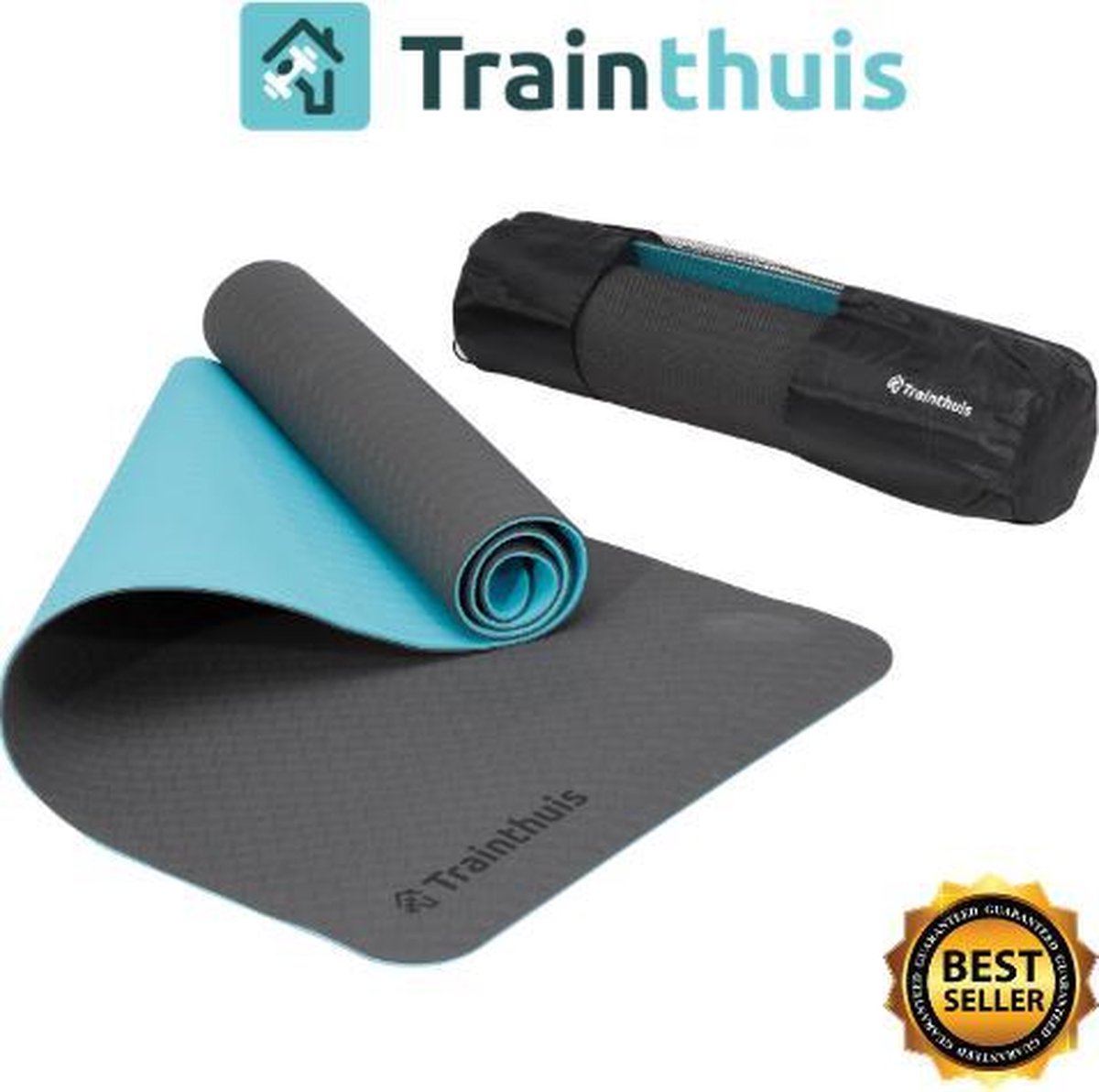 Trainthuis Yoga mat - fitness mat - thuis sporten - Anti slip 6mm