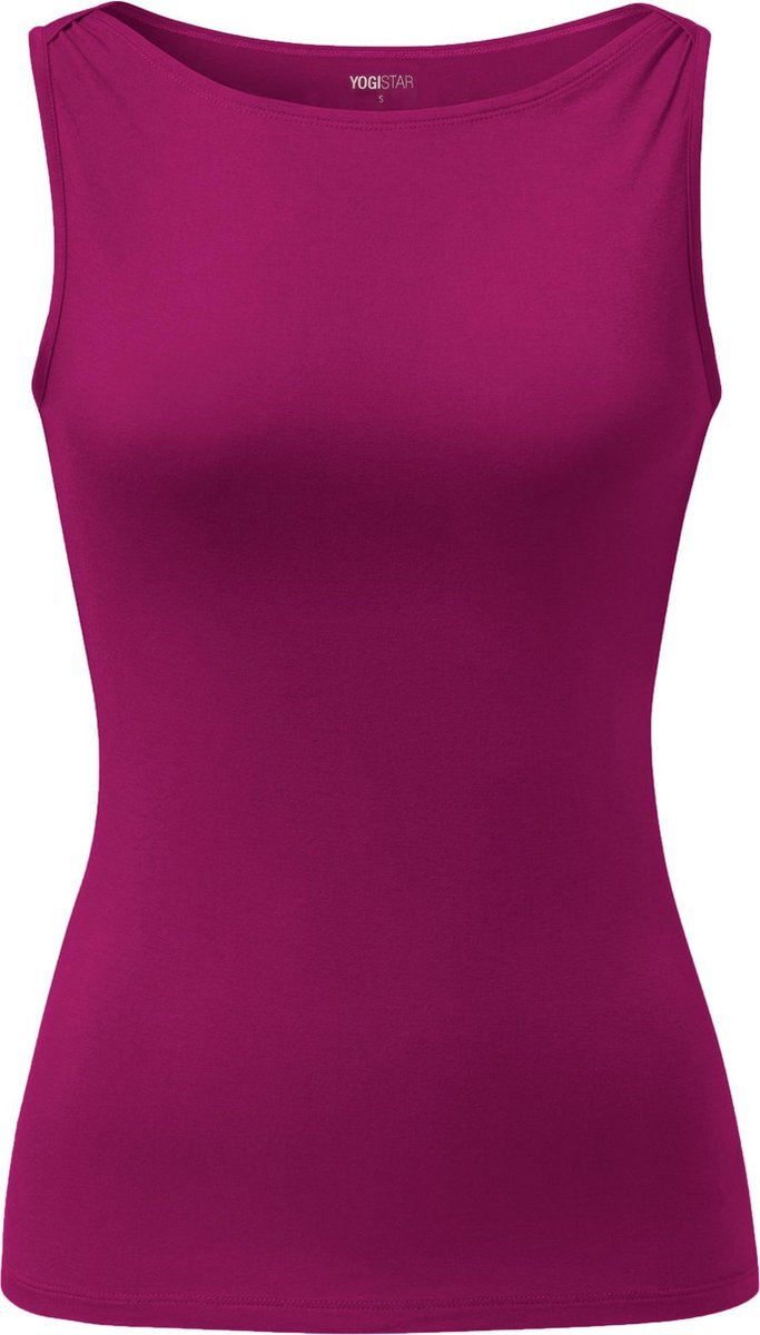 Yoga-Top Boatneck "ala" - raspberry S Loungewear shirt YOGISTAR