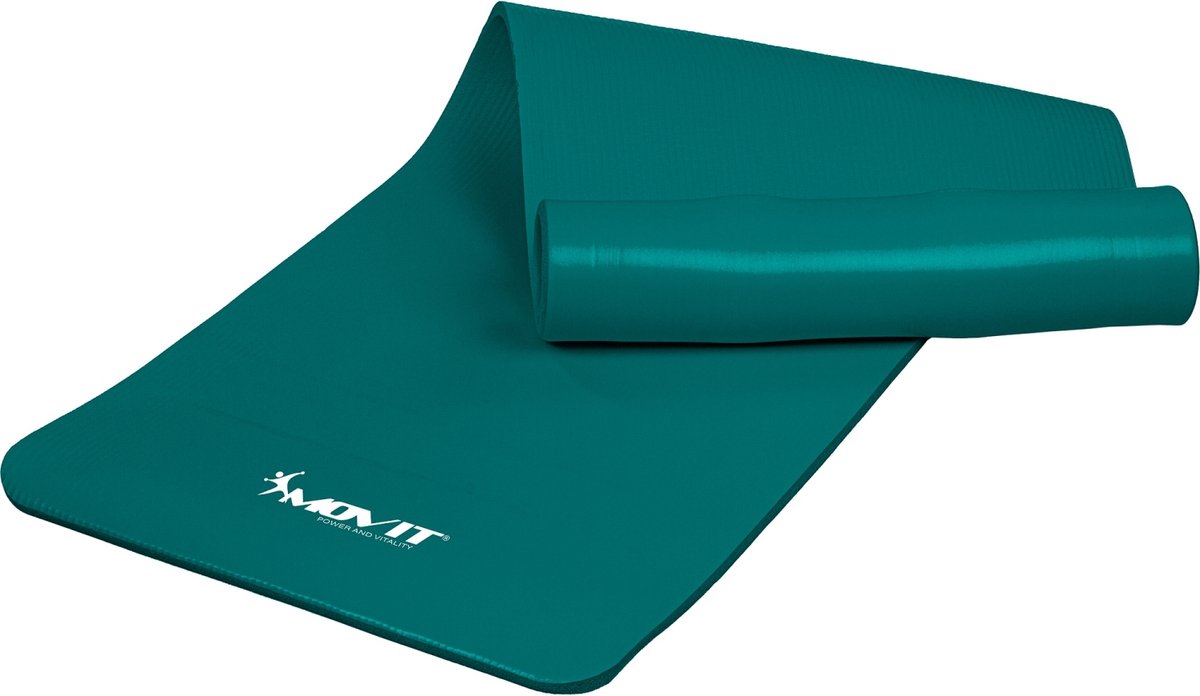 Yoga mat - Yogamat - Fitness mat - Sport mat - Fitness matje - Pilates mat - Oprolbaar - 190 x 100 x 1.5 cm - Petrol