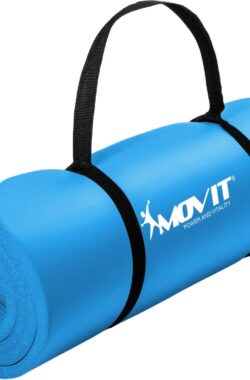 Yoga mat – Yogamat – Fitness mat – Sport mat – Fitness matje – Pilates mat – Oprolbaar – Inclusief handgreep – 190 x 60 x 1.5 cm – Hemelsblauw