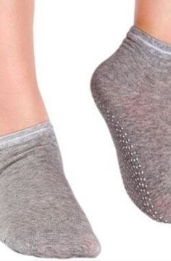 *** 2 paar Antislip Yoga-sokken(35 t/m 40) – Dichte Tenen, grijs- Goede grip – van Heble® ***