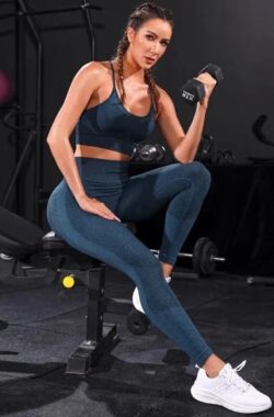 2 stuks dames trainingspak naadloze yoga set workout sportkleding gym kleding hoge taille leggings fitness sportpakken