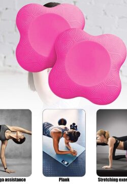 2 stuks kniekussen voor yoga, antislip, slijtvast, beschermt de knieën, handen, stokken en ellebogen (roze)