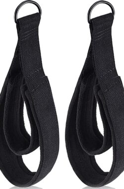 2 x Pilates Double Loop Straps voor Reformer Foot Gym Machine Straps, Double Padded D-Ring Loops, Yoga Double Loops, Grip Straps, Pilates Reformer Accessoires