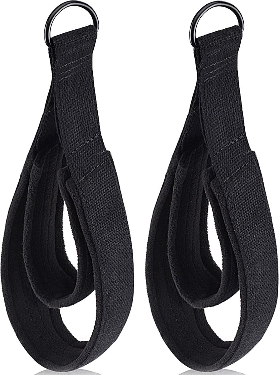 2 x Pilates Double Loop Straps voor Reformer Foot Gym Machine Straps, Double Padded D-Ring Loops, Yoga Double Loops, Grip Straps, Pilates Reformer Accessoires