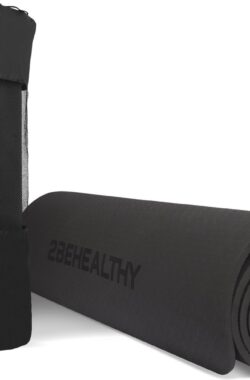 2BEHEALTHY® Yoga Mat Extra dik – 0,8 cm – Sportmat – Yogamat Antislip – Yogamatten – Sportmatten