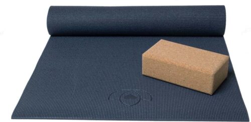 Basispakket yogamat en blok - indigo