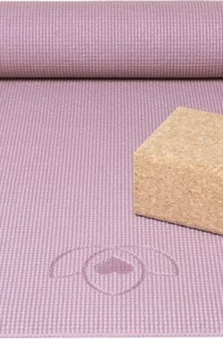 Basispakket yogamat en blok – lavendelpaars