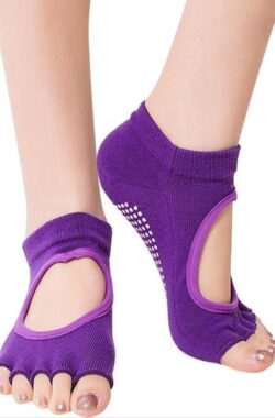 CHPN – Yogasokken – Sportsokken – Yoga – Antislip – Paarse sokken – Vrolijke gekleurde sokken – Sokken – Yogasok – Teensokken – Danssokken – 36-40
