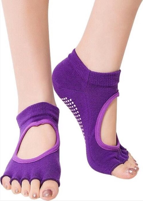 CHPN - Yogasokken - Sportsokken - Yoga - Antislip - Paarse sokken - Vrolijke gekleurde sokken - Sokken - Yogasok - Teensokken - Danssokken - 36-40