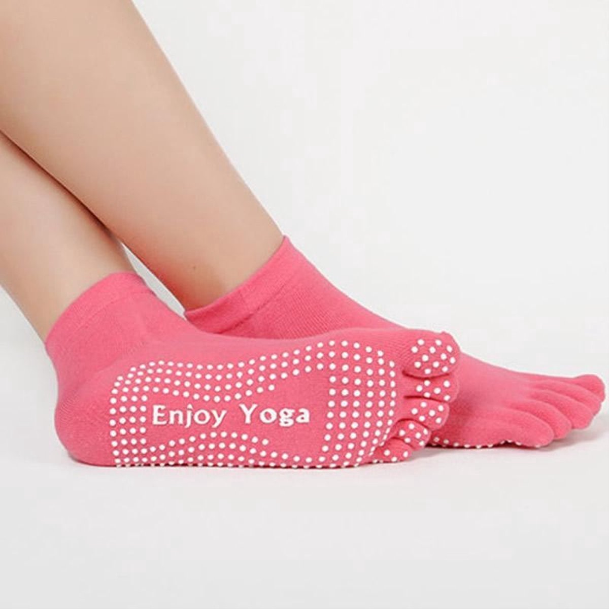 CHPN - Yogasokken - Sportsokken - Yoga - Antislip - Roze sokken - Vrolijke gekleurde sokken - Sokken - Yogasok - Teensokken - 36-40 - Danssokken