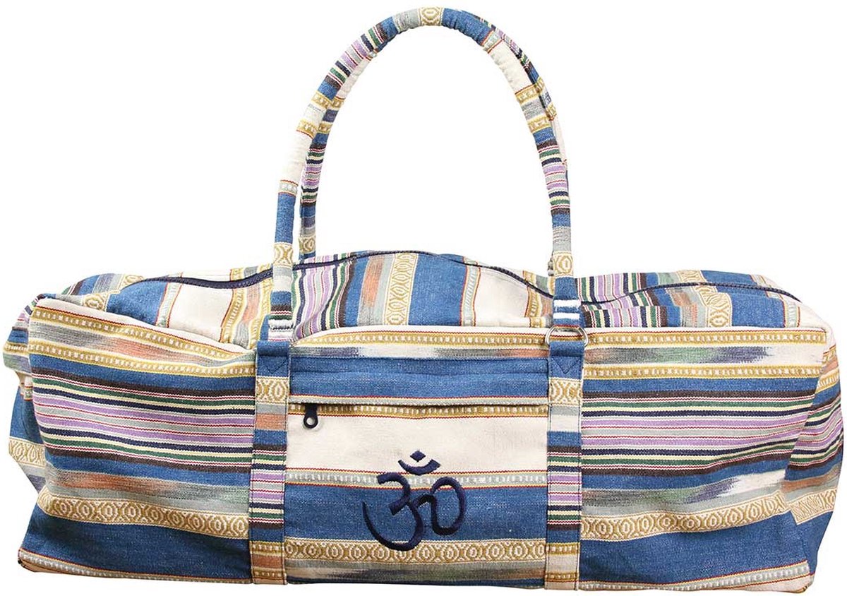 Kit bag 62x22x22 cm 100% katoen iyengar yoga blauw