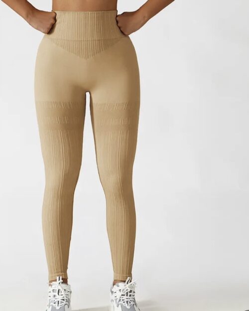 LINEY GYM LEGGING - Maat XL - Camel - Lichtbruin - Fitness legging - Sportlegging - Yoga legging