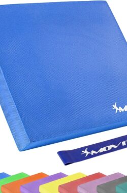 MOVIT® Balance Pad met Fitnessband – Set van 2 – Balanskussen – Yoga – Pilates – Meditatie – Blauw