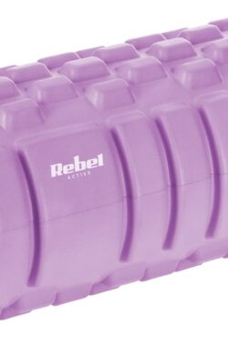 Rebel Active Foam Massagerol Met Triggerpoint Yoga 14 x 33cm – EVA Materiaal Foamroller Fitness Massage Roller Paars