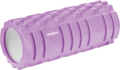 Rebel Active Foam Massagerol Met Triggerpoint Yoga 14 x 33cm - EVA Materiaal Foamroller Fitness Massage Roller Paars