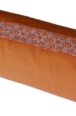 100% Ecologisch – Samarali Oranje Yoga Bolster – Veelzijdig & Eco-vriendelijk, 20x20x66 cm, Ronde/Rechthoekige Opties