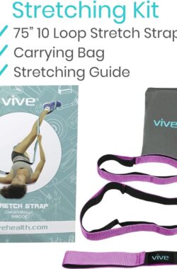 Stretch Strap – Leg Stretch Band om de flexibiliteit te verbeteren – Uitrekken Yoga riem – Oefening en fysiotherapie riem voor revalidatie, pilates, dans en gymnastiek met workout gids boek
