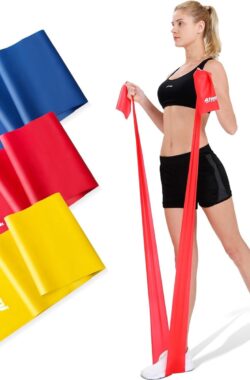 Weerstandsbanden set van 3 | 2 m lange elastiekjes voor training en fysiotherapie | Oefenbandenset voor fitness-, kracht- en blessurerevalidatie