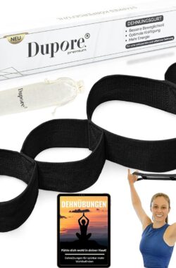 lus – stretchband – yogariem voor yoga, pilates en fascia-training – oefenlus om uit te rekken 96 cm – stretchhulp + duurzame pijntherapie & stretching – 100% katoen