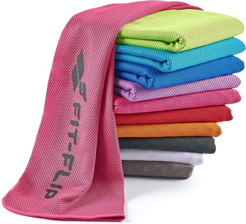 Cooling Towel, microvezel sporthanddoek, voor fitness, sport, reis, yoga, roze