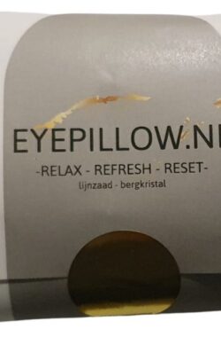 Eyepillow black satin rozenkwarts & roos