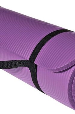 ForzaFit yoga mat met draagriem – Extra dik 12 mm – Paars