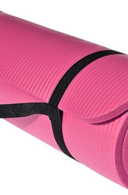 ForzaFit yoga mat met draagriem – Extra dik 12 mm – Roze