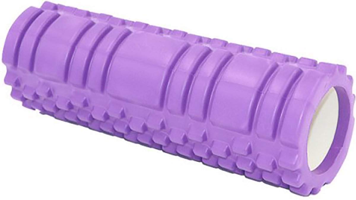 Grid Foam Roller - 30x10 Centimeter - Massage Roller - Triggerpoint Massage - Foamrollers - Yoga - Pilates - Fitness - Paars
