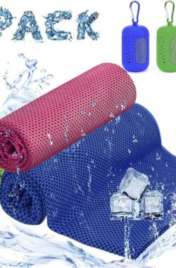 Koelhanddoek, set van 3 microvezel sporthanddoeken, verkoelend, sneldrogend, koelhanddoek voor onmiddellijke koeling, ijshanddoek, koelhanddoek voor fitness, sport, reizen, yoga