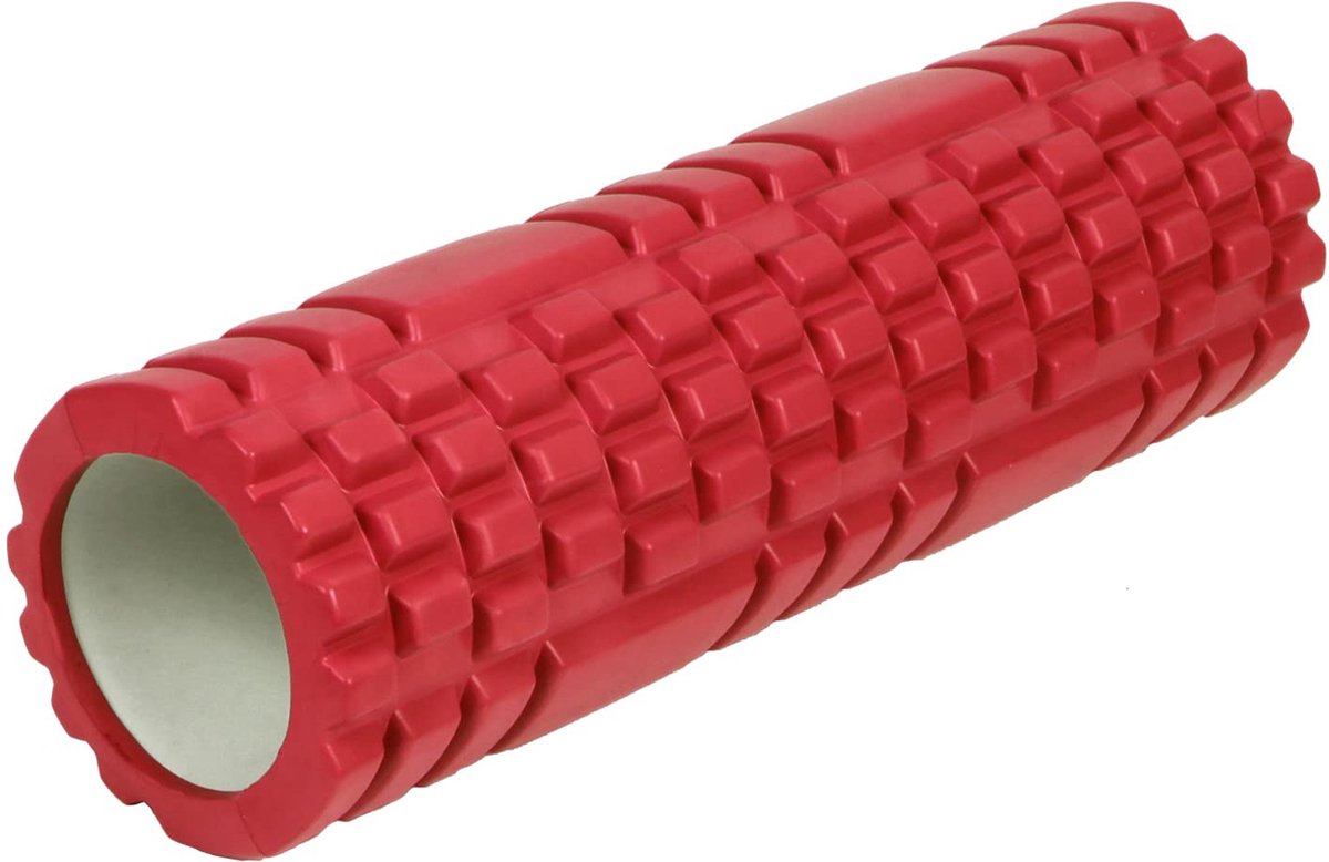 MJ Sports Premium Foam Roller - Foamroller - Massageroller - Yoga - Pilates - Triggerpoints - Fitness - 33 cm - Hard - Rood