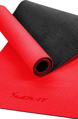 MOVIT® Yogamat 190 x 60 x 0,6 cm – Yoga Mat – Met Draagriem – Rood