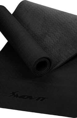 MOVIT® Yogamat 190 x 100 x 0,6 cm – Yoga Mat – Met Draagriem – Zwart