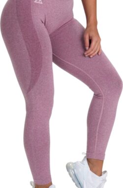 Mewave – Sportlegging roze – Dames – Sportbroek – Sportkleding – Yoga legging – Hardloopbroek – Tiktok – Fitness – Maat L