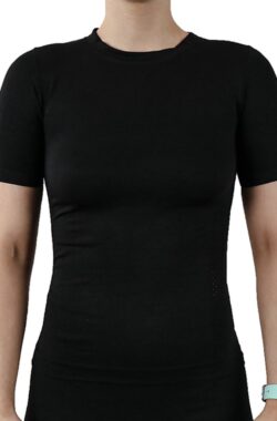 Pretty Polly T-Shirt – Active Wear – Korte Mouwen – Ronde Hals – Zacht – Naadloos – Ademend – Gerecycled Garen – Yoga – Pilates – M/L – Zwart
