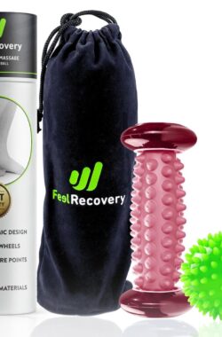 Set Voetmassage Roller voor Plantaire Fasciitis + Egelbal Massagebal voor Triggerpoints – Acupressuur Kit voor Voet, Hiel, Benen, Rug, Cellulitis & Pijnbestrijding (Roze)
