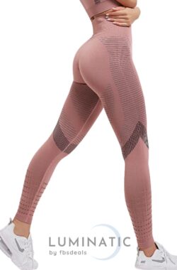 Sportlegging Dames – Fitness Legging – Yoga Legging – High Waist Sport Legging – Anti Cellulite – Shapewear Dames – Push Up – Butt Lifter – Sportkleding Dames – Booty | Luminatic® | Licht Koraal | M
