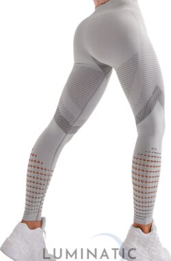 Sportlegging Dames – Yoga Legging – Fitness Legging – Legging Dames – Sport Legging – Shapewear Dames – Booty Legging | Luminatic® | Licht Grijs | Maat M