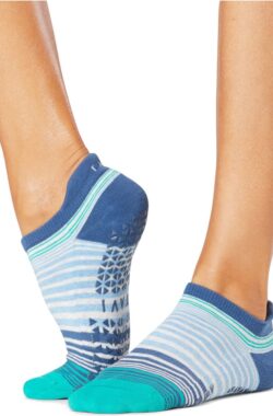 Tavi Savvy Yoga No-Show Grip Socks – Lichtblauw/Donkerblauw – 36-39