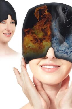 ALLGoods. Migraine Muts – Migraine Masker Warm&Koud – Oogmasker 360° Dikke Geldekking – Oogkussen Hoogwaardige Stof – Zwart