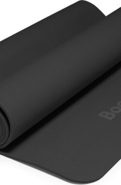 Bamboa Yogamat Zwart | 6mm | Anti-Slip | Optimale Grip | Sterke Yoga mat | Makkelijk schoon te houden