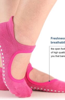 Borvat® | Premium Anti Slip Yoga Sokken | Pilates | Piloxing | Ballet | Sokken Zonder Tenen | maat 35 tot 40 | 1 paar | Roze