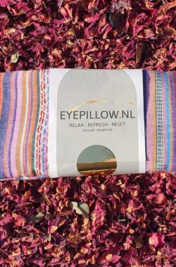 Eyepillow BOHO stripes bergkristal & lavendel