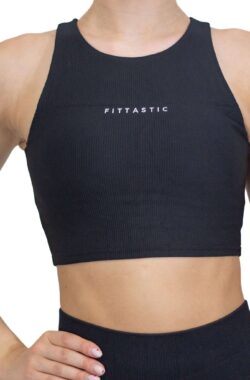 Fittastic Sportswear No Sleeve Backless Top Black – Zwart – M